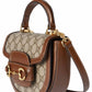 Gucci 1955 Horsebit Mini Canvas Bag Brown & Ebony