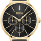 Hugo Boss Womens 1502601 Symphony Gold Tone And Black Mesh Bracelet Watch