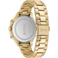 Hugo Boss Womens 1502628 Hera Gold Tone Stainless Steel Watch With Crystal Accents