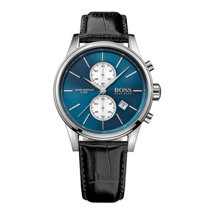 Hugo Boss Men S Watch Chronograph Blue Jet Leather Hb1513283