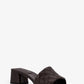 Leather heel sandals with Intrecciato motif