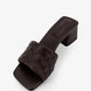 Leather heel sandals with Intrecciato motif