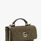 Gucci GG Milano Embossed Small Top Handle Bag Green