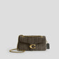 Coach Chain Tabby Shoulder Bag 26 Quilted Suede Olive