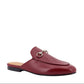 Red loafer shoe on a white background