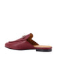 Red loafer slipper on a white background