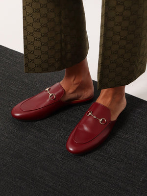 Gucci Princetown Leather Mule Slipper Rosso Ancora