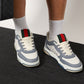 Re-web leather sneakers