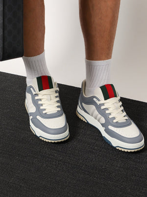 Re-web leather sneakers