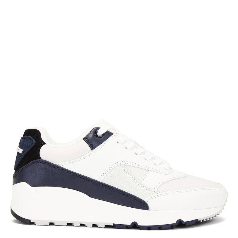 Saint Laurent Bump Nylon Suede & Leather Sneaker White & Navy
