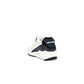 Saint Laurent Bump Nylon Suede & Leather Sneaker White & Navy