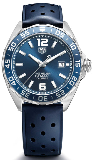 Tag Heuer Formula 1 Bucherer Blue Edition Rubber Strap Watch For Men Waz2015