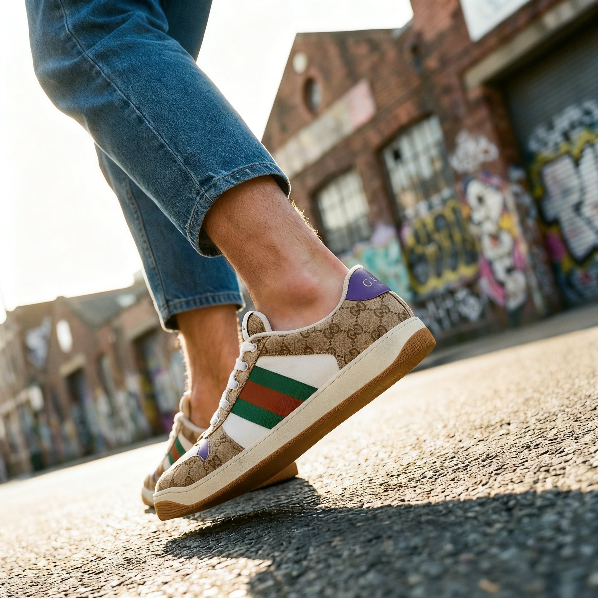 Gucci Men's GG Screener Sneaker with Web